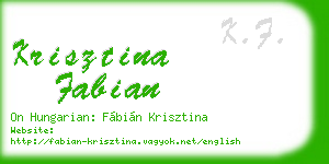 krisztina fabian business card