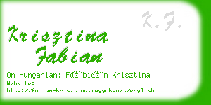 krisztina fabian business card